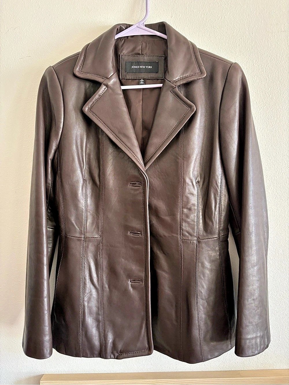 Vintage Jones New York Leather Jacket in Brown Like New